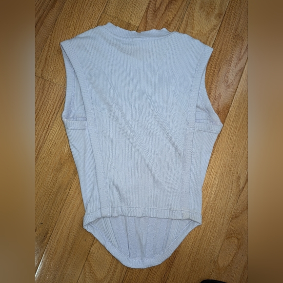 16. NWOT DION LEE JERSEY RIB CORSET TANK IN AMYTHEST - Picture 7 of 8